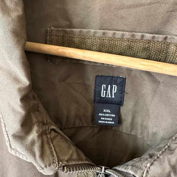 Gap Military Field Jacket Military Men’s Size 2XL Brown/Beige - Picture 2 of 6